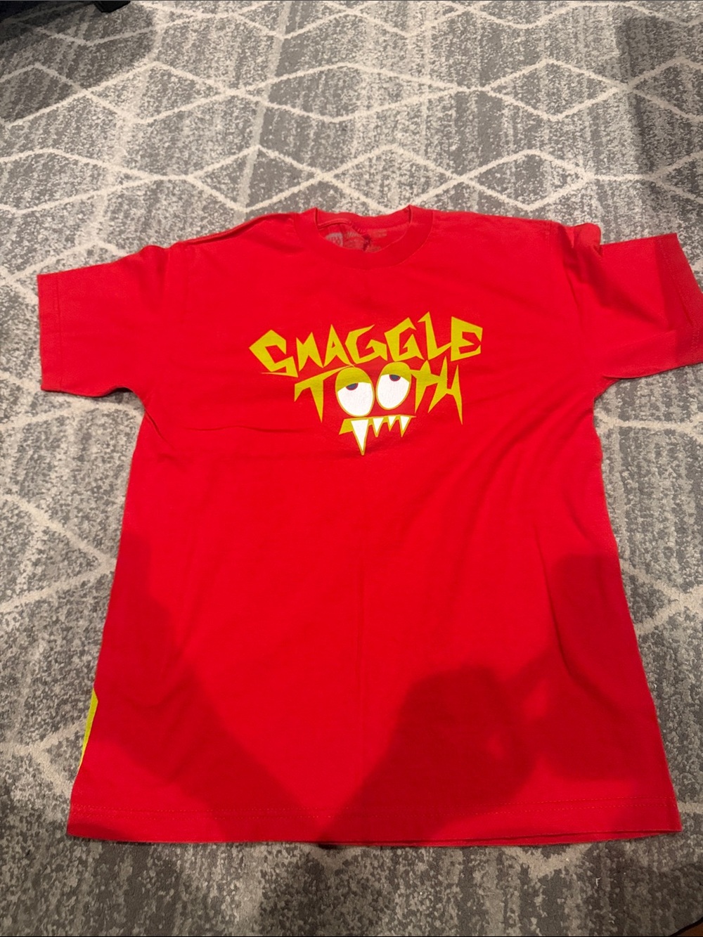 686 Red Graphic Tee with Yellow 'Smaggle' Monster Print